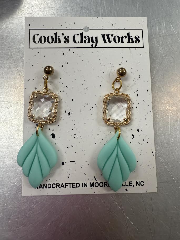 Teal and Gold Dangles