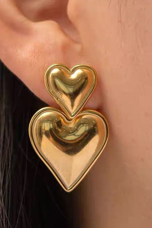 Stainless Steel Heart Drops