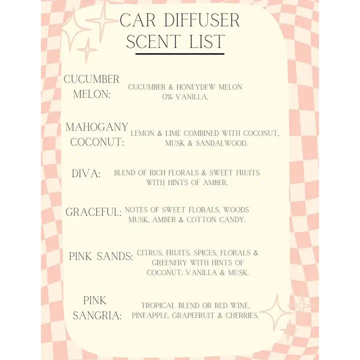 Pink Sangria Car Diffuser