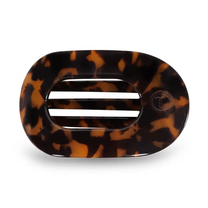 Round Flat Hair Clip | Small | Tortoise