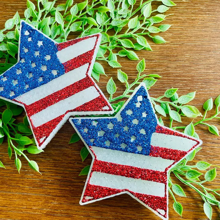 Flag Star Car Freshie