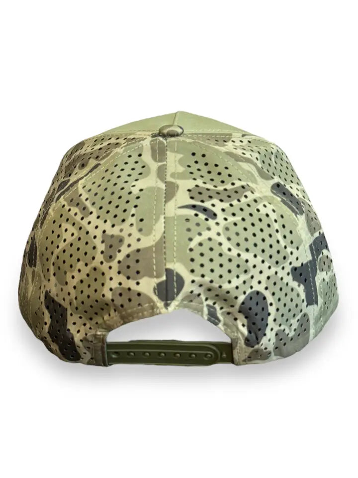 Honey Hole Performance Rope Green Camo Hat