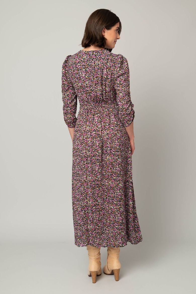 3/4 Sleeve Floral Maxi