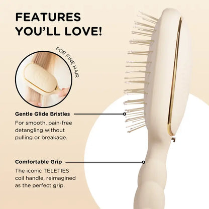 Detangler Hair Brush For Fine Hair - Tan