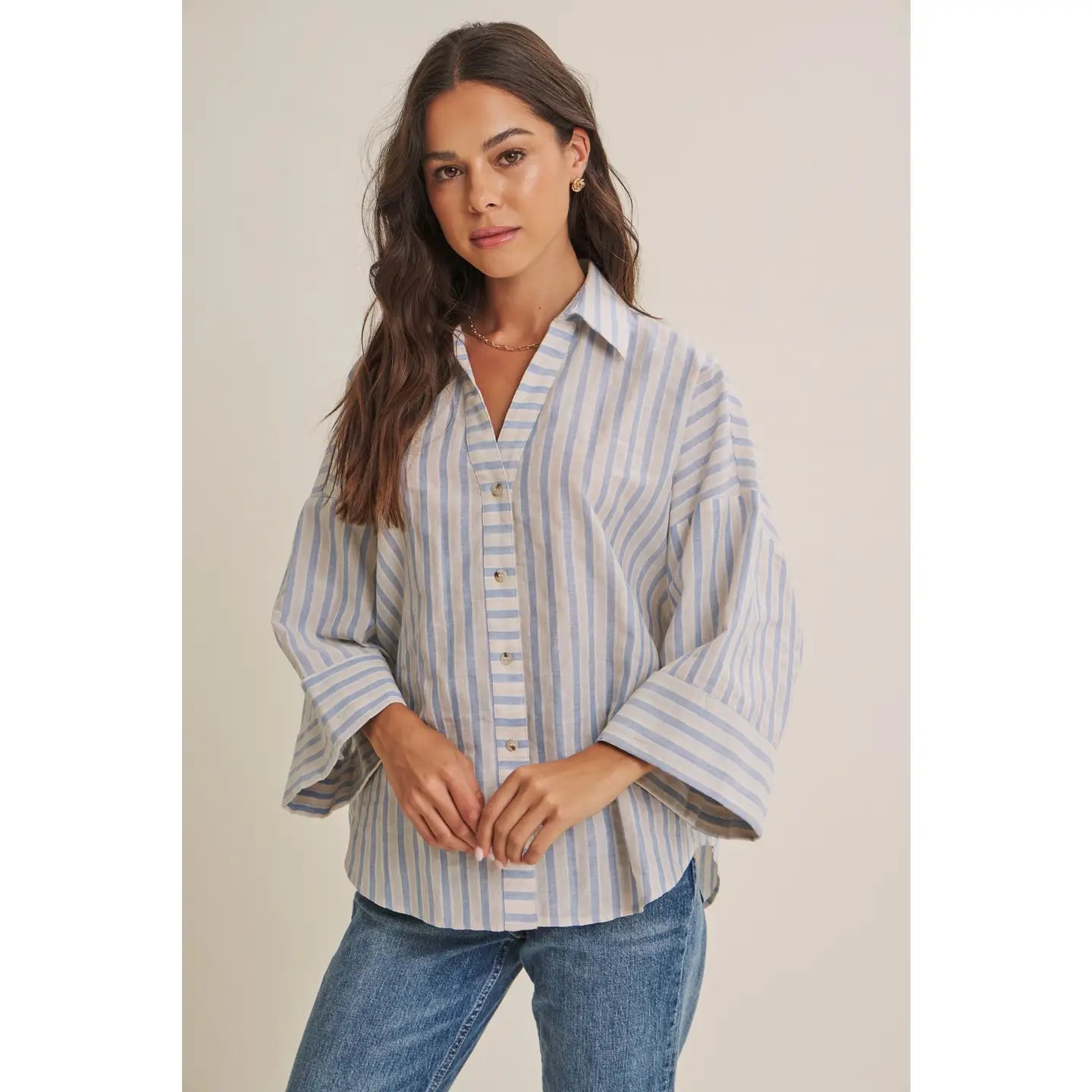 Ocean Blue Button Down Shirt