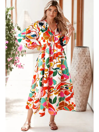 Abstract Maxi Dress