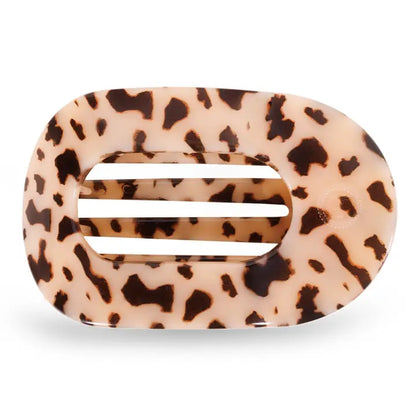 Round Flat Hair Clip | Medium | Blonde Tortoise