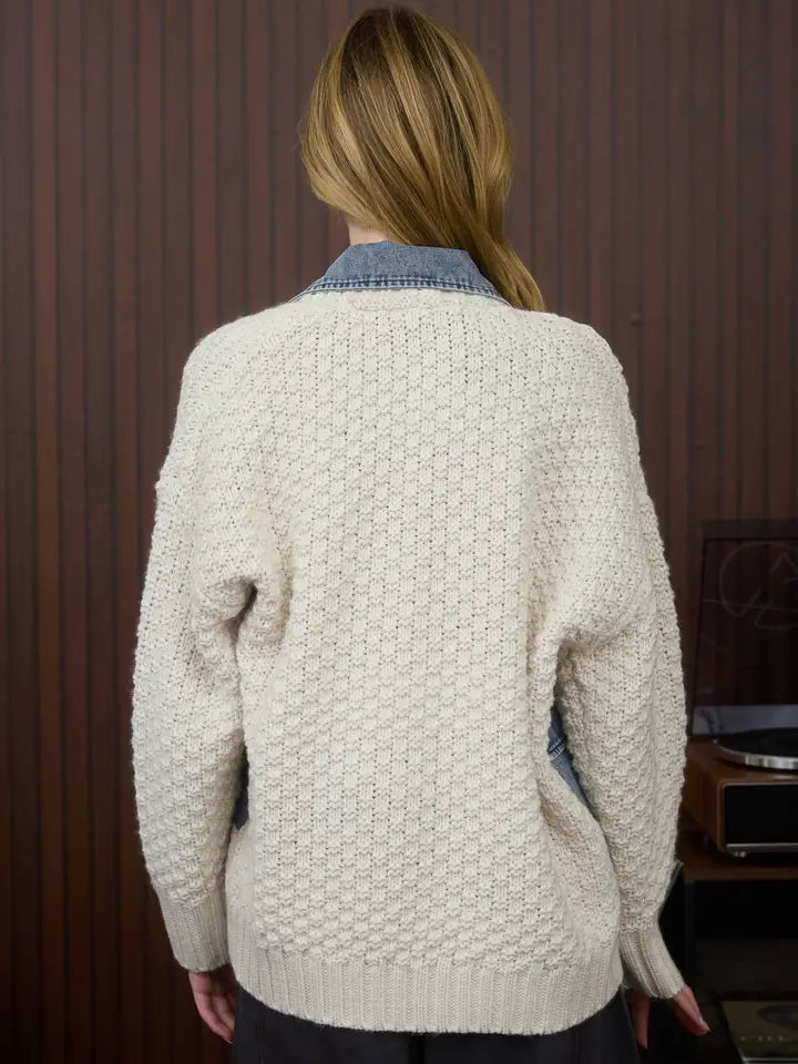 Denim Drift Knit Jacket