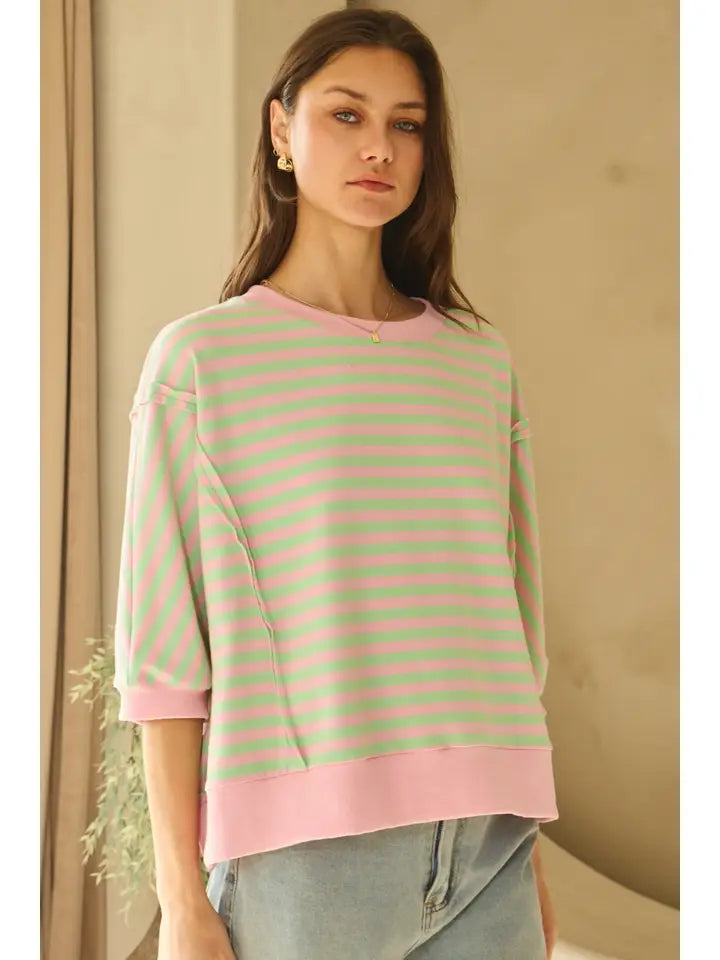 Striped Knit Top