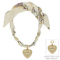 Scarf Necklace w/ Puffy Heart Charm