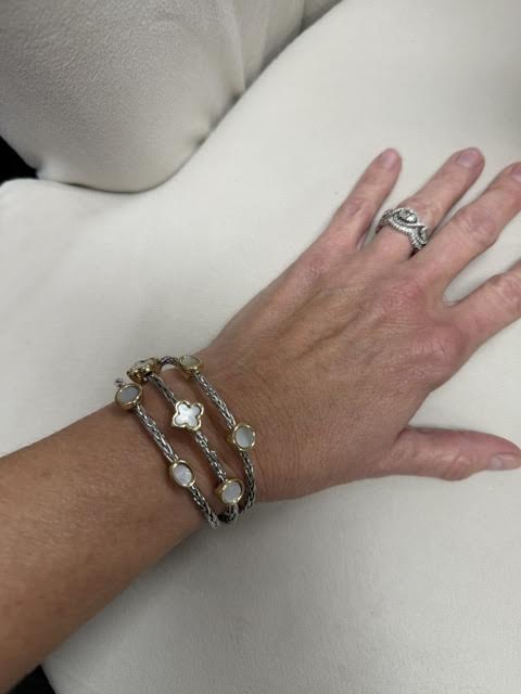 Two Tone Pearl Cuff