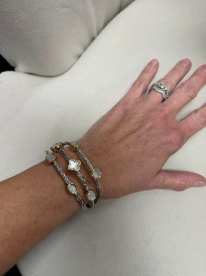 Two Tone Pearl Cuff