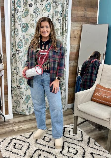 Loose Plaid Pocket Shirt