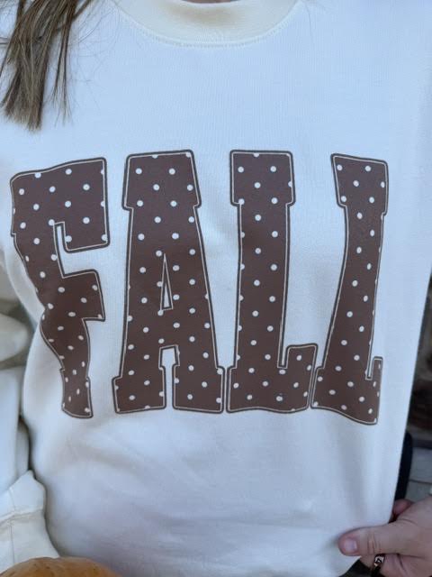 Fall Polka Dot Crewneck Sweatshirt