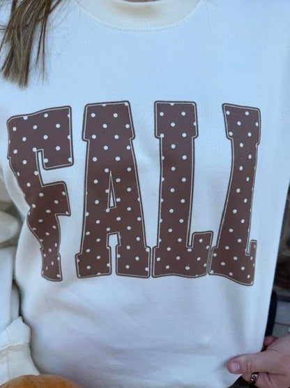 Fall Polka Dot Crewneck Sweatshirt