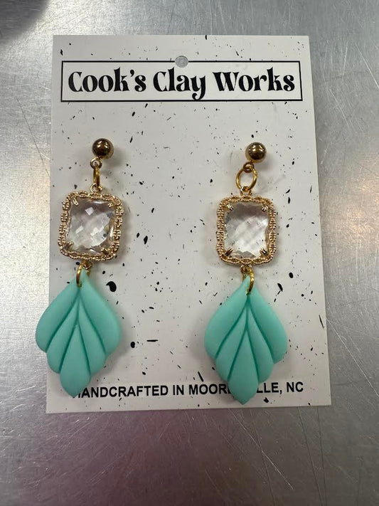 Teal and Gold Dangles