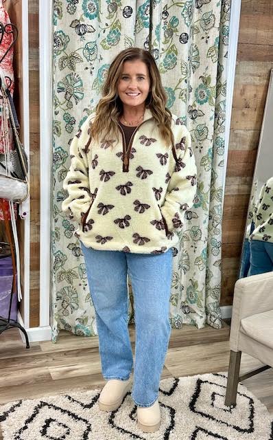BIRDIE Bow Sherpa Pullover