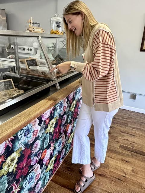 French Terry Stripe Pullover