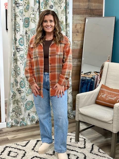 Casual Oversized Plaid Shirt