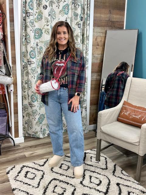 Loose Plaid Pocket Shirt