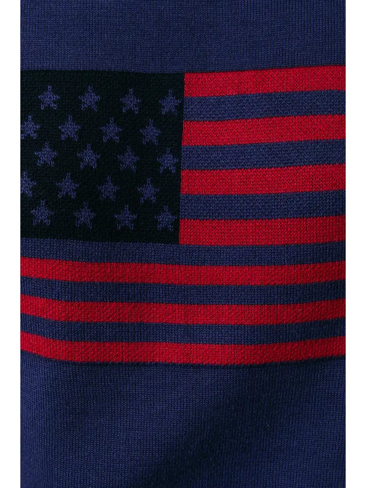 USA Mock Neck Sweater