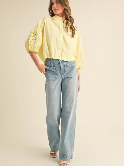 Sunshine Embroidered Top