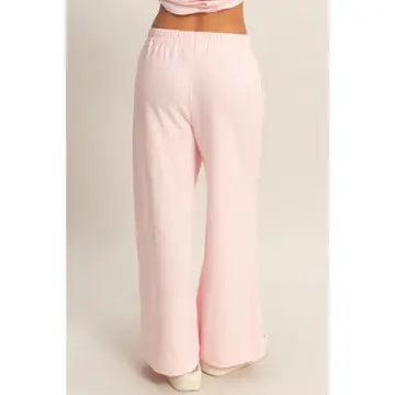 Elastic Waist Wide-Leg Pants