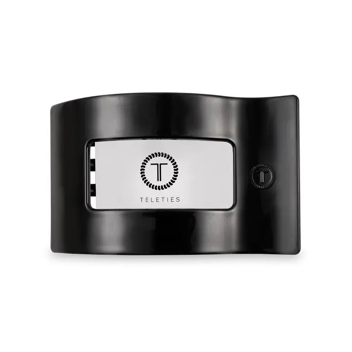 Flat Rectangle Hair Clip | Medium | Jet Black