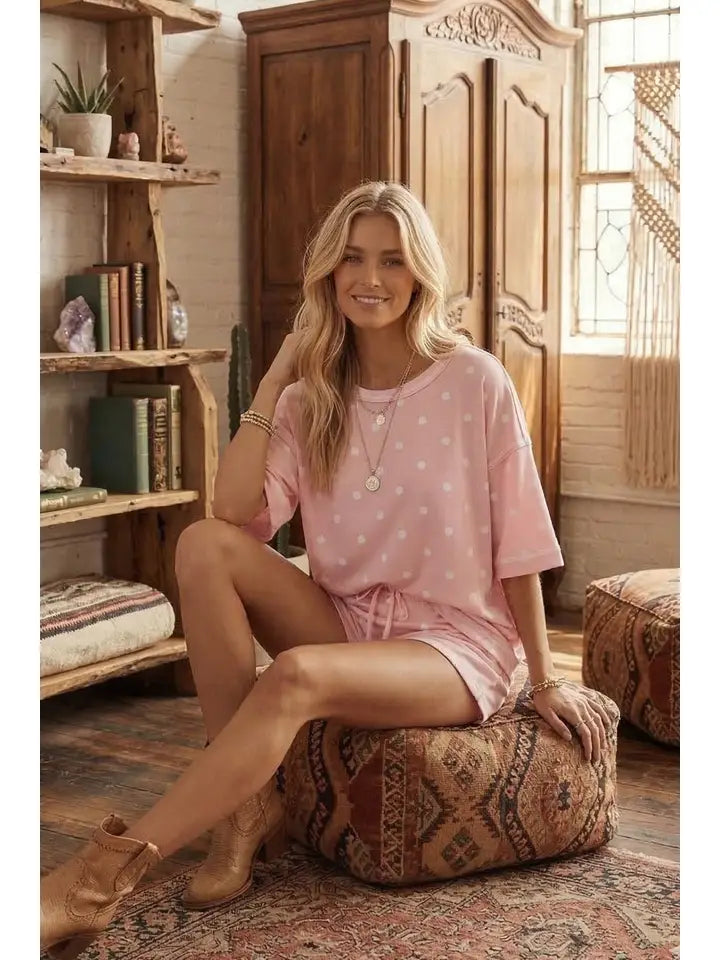 Polka Dot Heavy Top and Short Set