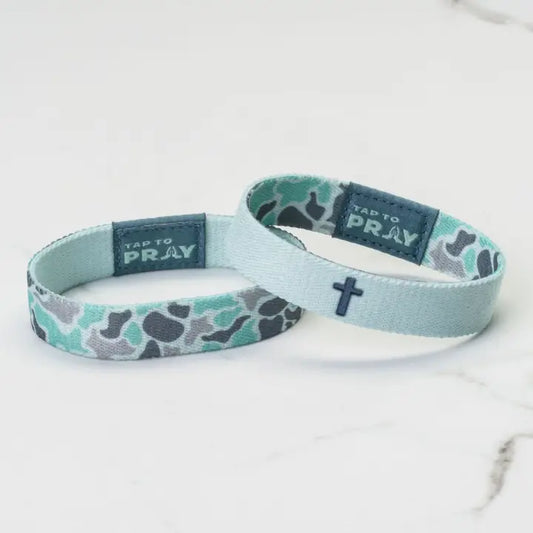Tap To Pray® Wristband – River Rock Camo