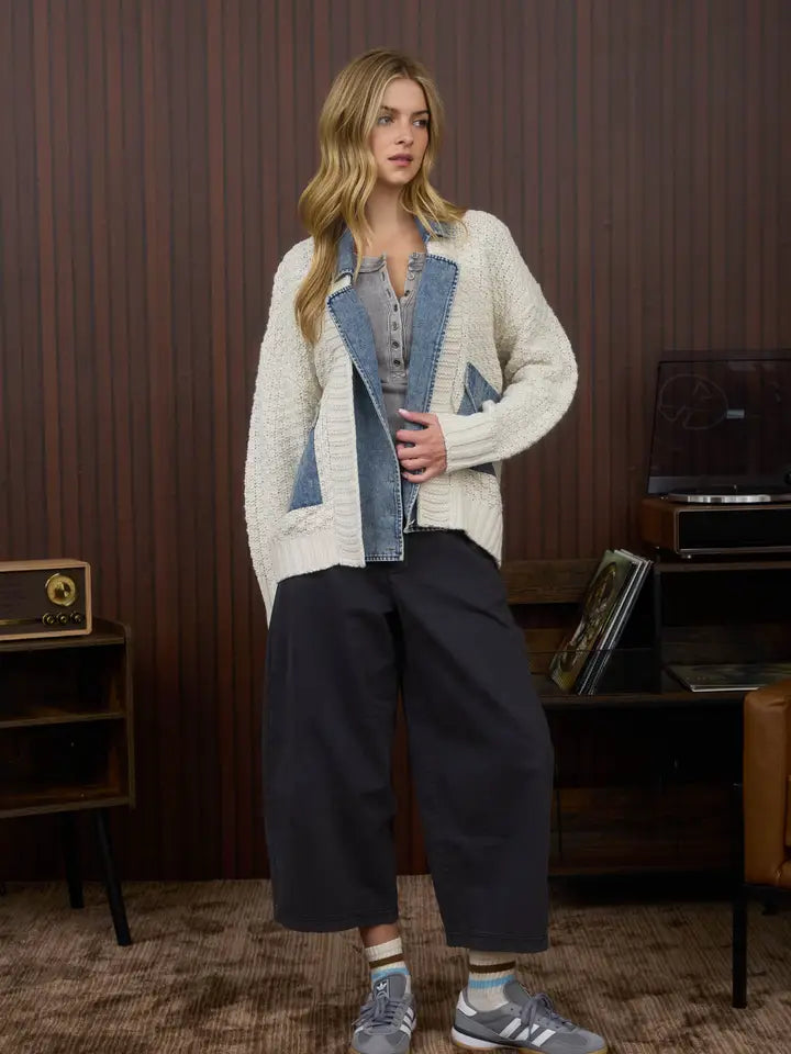 Denim Drift Knit Jacket