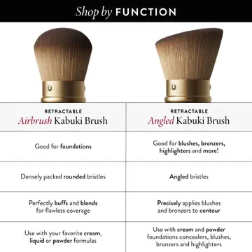 Retractable Angled Kabuki Brush