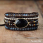 Natural Black Onyx Beaded Bracelet B8