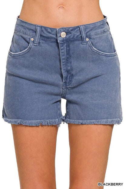 Acid Washed Cutoff Shorts