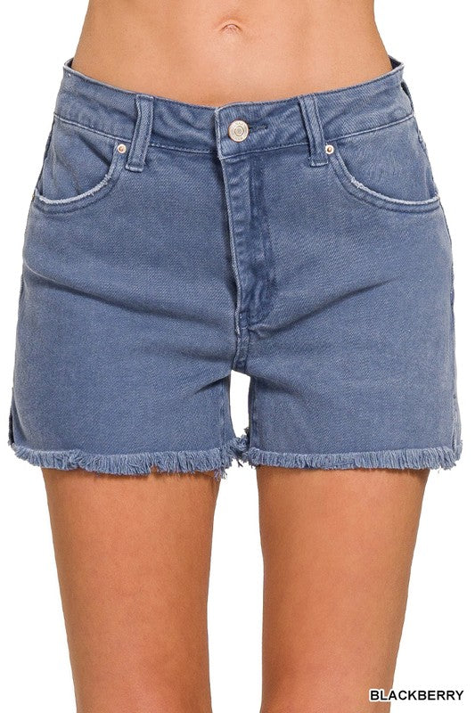 Acid Washed Cutoff Shorts
