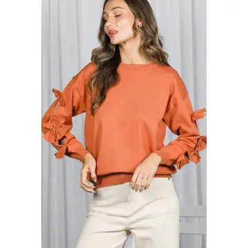 Pumpkin Spice Bow Sweater