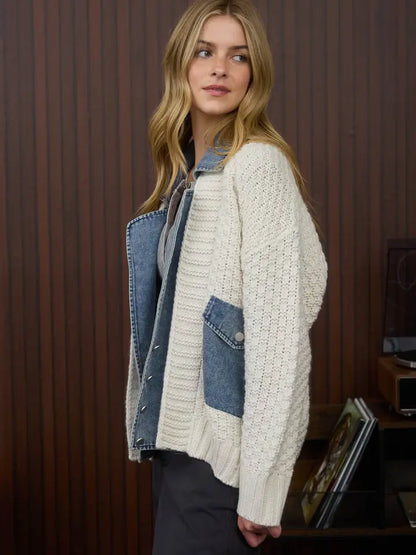 Denim Drift Knit Jacket