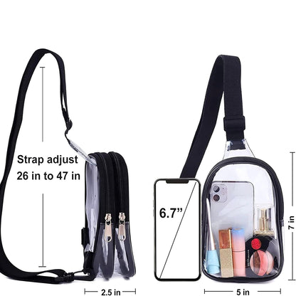 Swing Belt Clear Transparent Sling Chest Bag