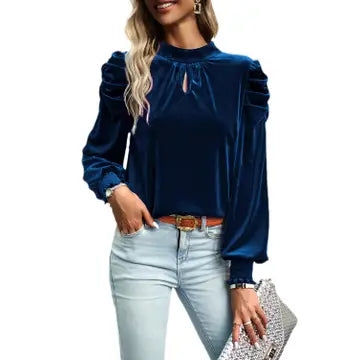 Mock Neck Blouse