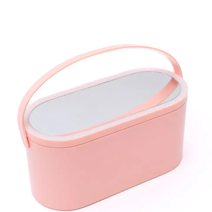 Portable Beauty Storage with Led Mirror