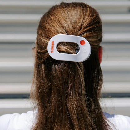 Go Tigers! Medium Flat Round Hair Clip