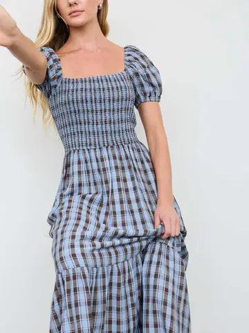 Bluebell Gingham Midi Dress