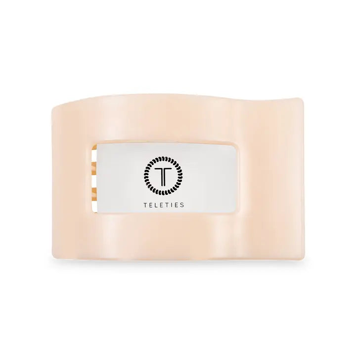 Flat Rectangle Hair Clip | Medium | Almond Beige