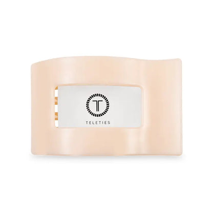 Flat Rectangle Hair Clip | Medium | Almond Beige