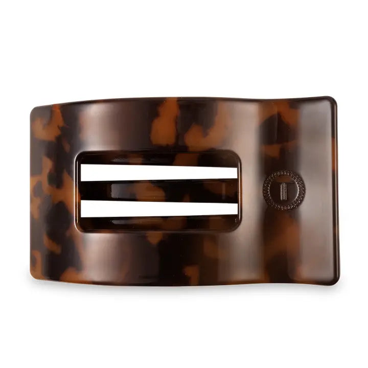 Flat Rectangle Hair Clip | Large | Tortoise