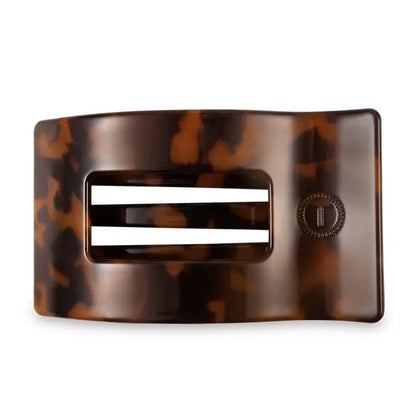 Flat Rectangle Hair Clip | Large | Tortoise
