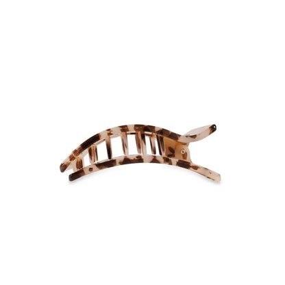 Flat Rectangle Hair Clip | Small | Blonde Tortoise