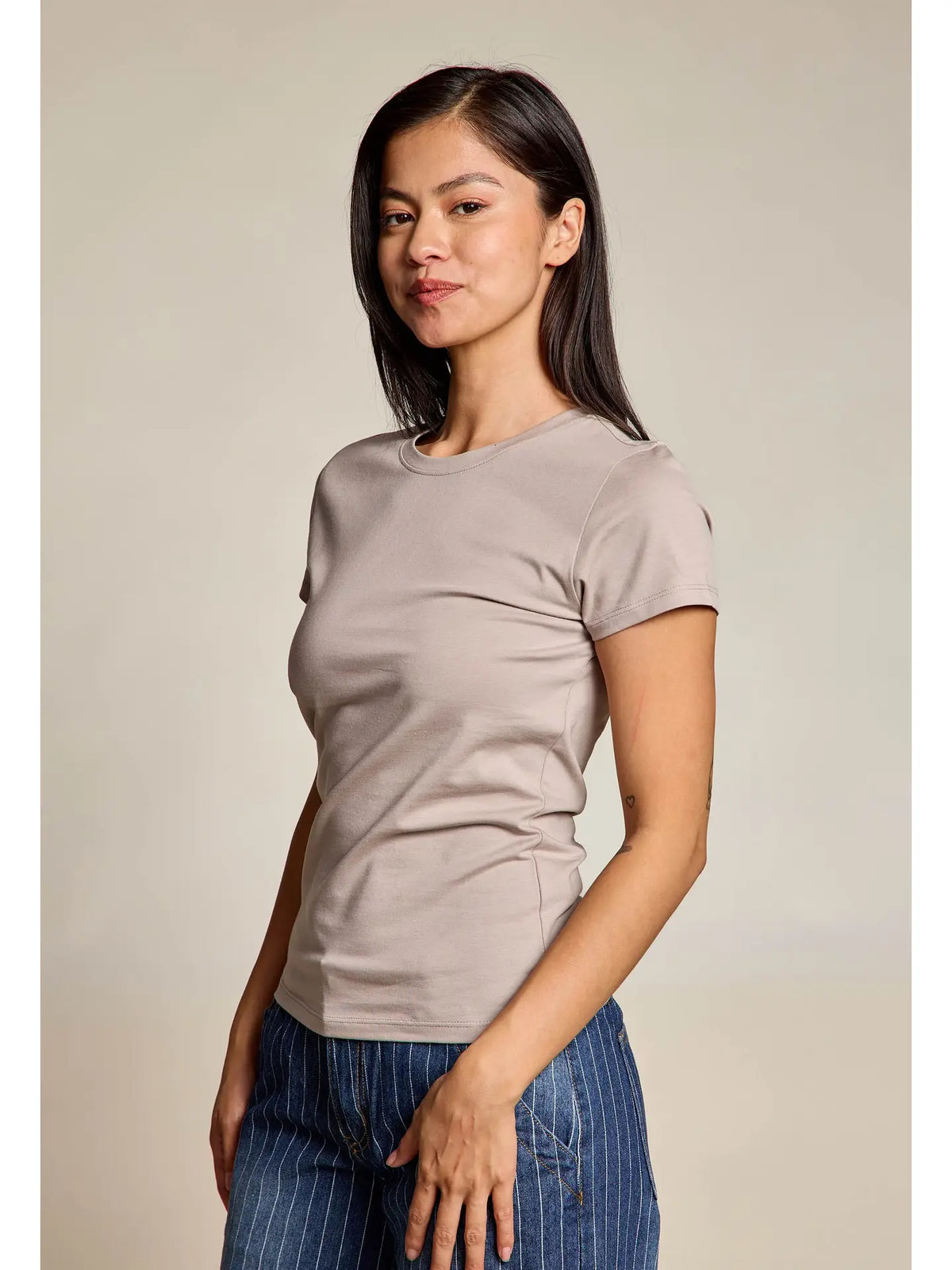 Taupe Basic Jr Tee