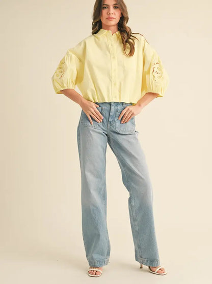 Sunshine Embroidered Top