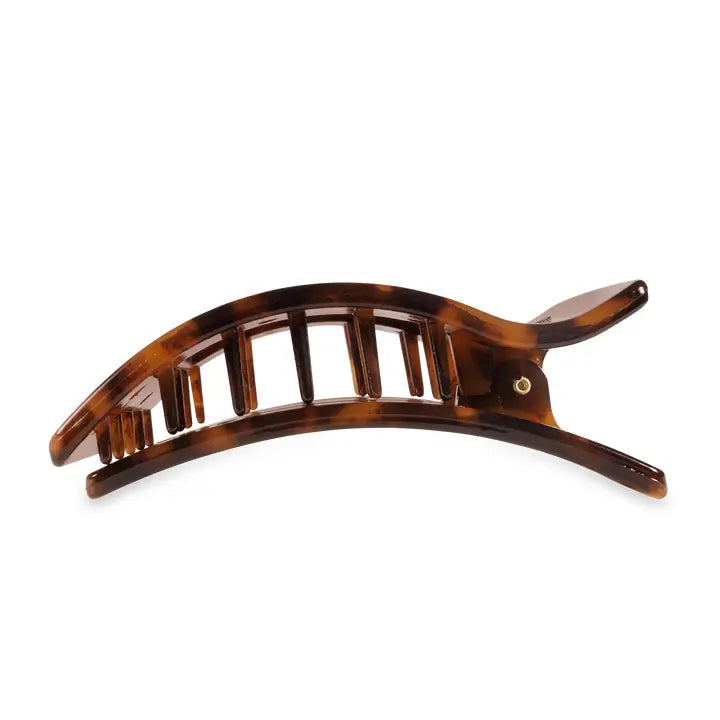 Flat Rectangle Hair Clip | Large | Tortoise